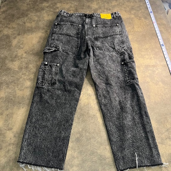 Wesc Other - WeSC Carpenter Jeans Mens 36x32 (29" Cutoff) Black Acid Wash Utility Denim